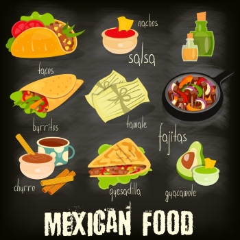 Mexican Food Design Elements 35xEPS