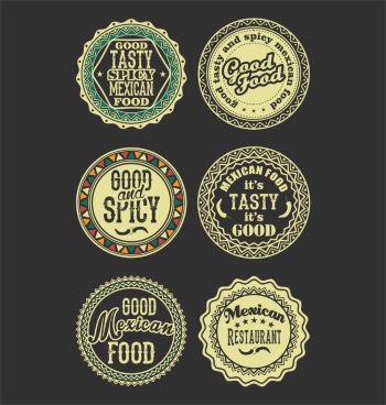 Mexican Food Design Elements 35xEPS