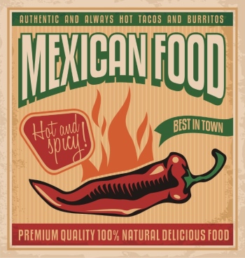 Mexican Food Design Elements 35xEPS