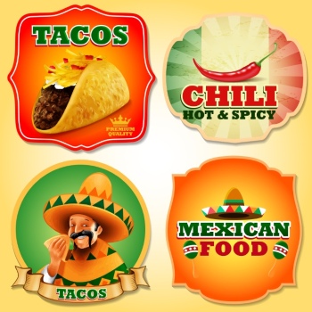 Mexican Food Design Elements 35xEPS