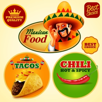 Mexican Food Design Elements 35xEPS