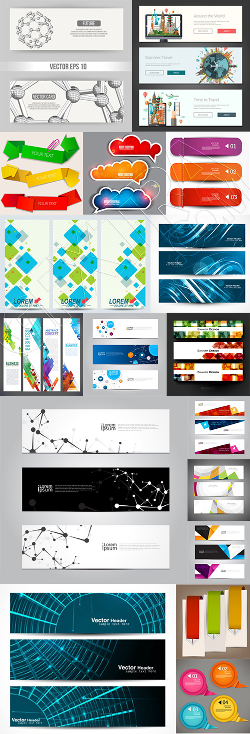 Abstract Banners & Headers #2, 100xEPS
