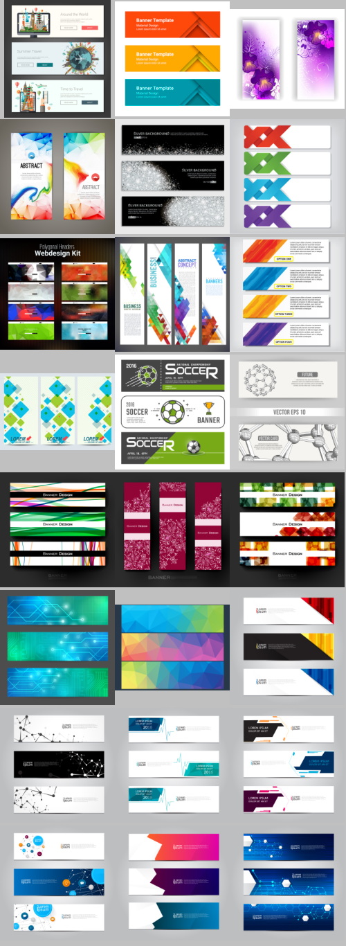 Abstract Banners & Headers #2, 100xEPS