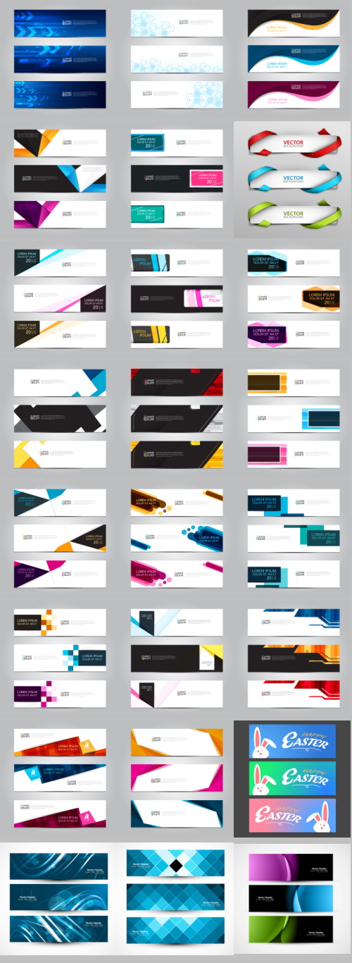 Abstract Banners & Headers #2, 100xEPS