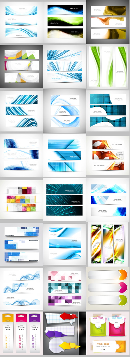 Abstract Banners & Headers #2, 100xEPS