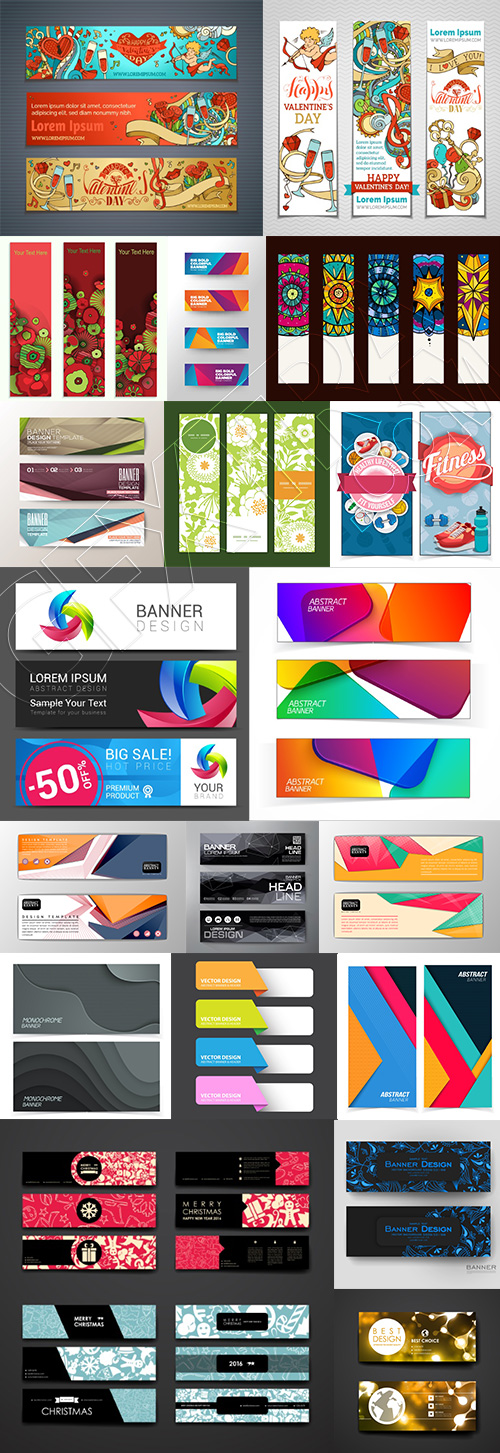 Abstract Banners & Headers #3, 100xEPS