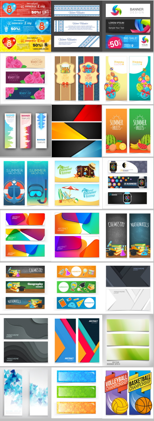 Abstract Banners & Headers #3, 100xEPS