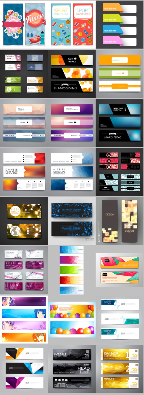 Abstract Banners & Headers #3, 100xEPS