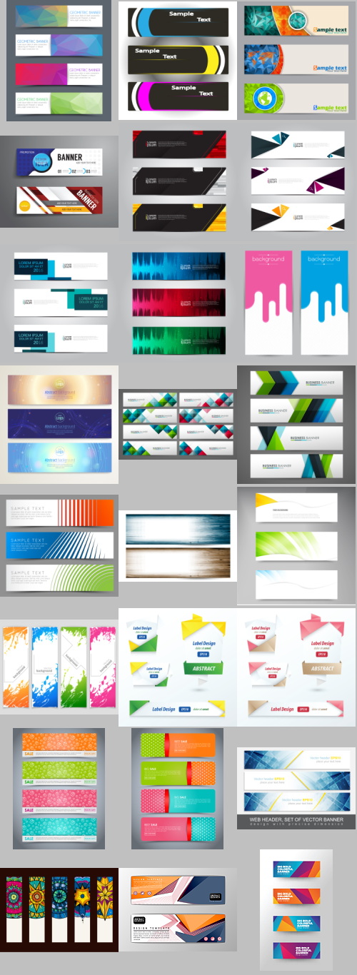 Abstract Banners & Headers #3, 100xEPS