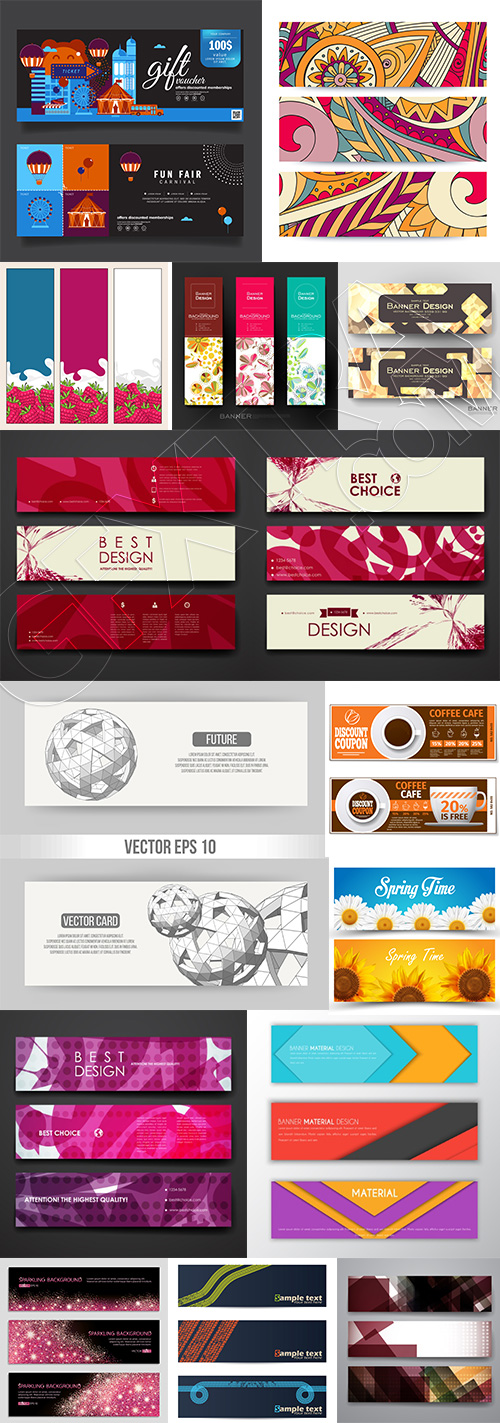 Abstract Banners & Headers #4, 100xEPS