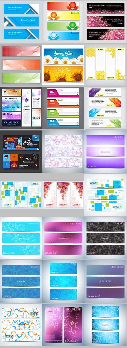 Abstract Banners & Headers #4, 100xEPS
