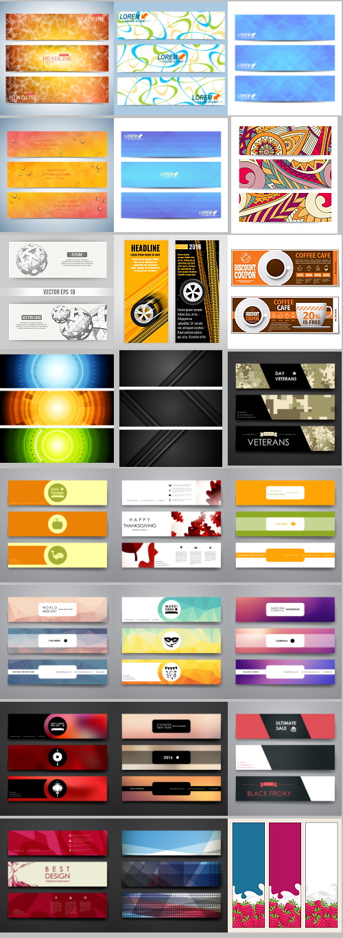 Abstract Banners & Headers #4, 100xEPS