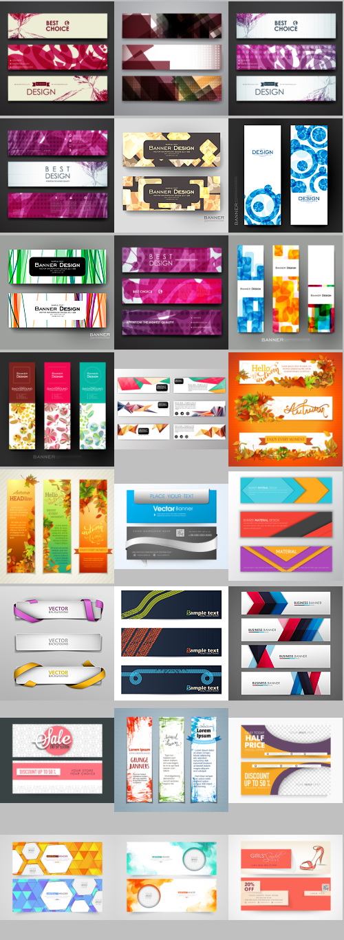 Abstract Banners & Headers #4, 100xEPS