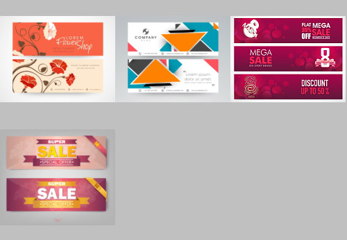 Abstract Banners & Headers #4, 100xEPS