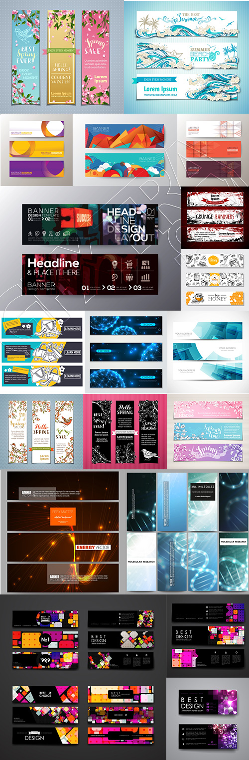 Abstract Banners & Headers #5, 100xEPS