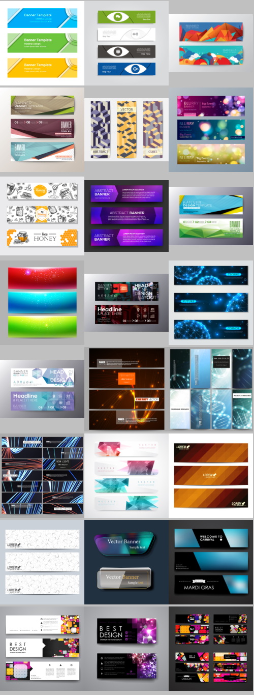 Abstract Banners & Headers #5, 100xEPS