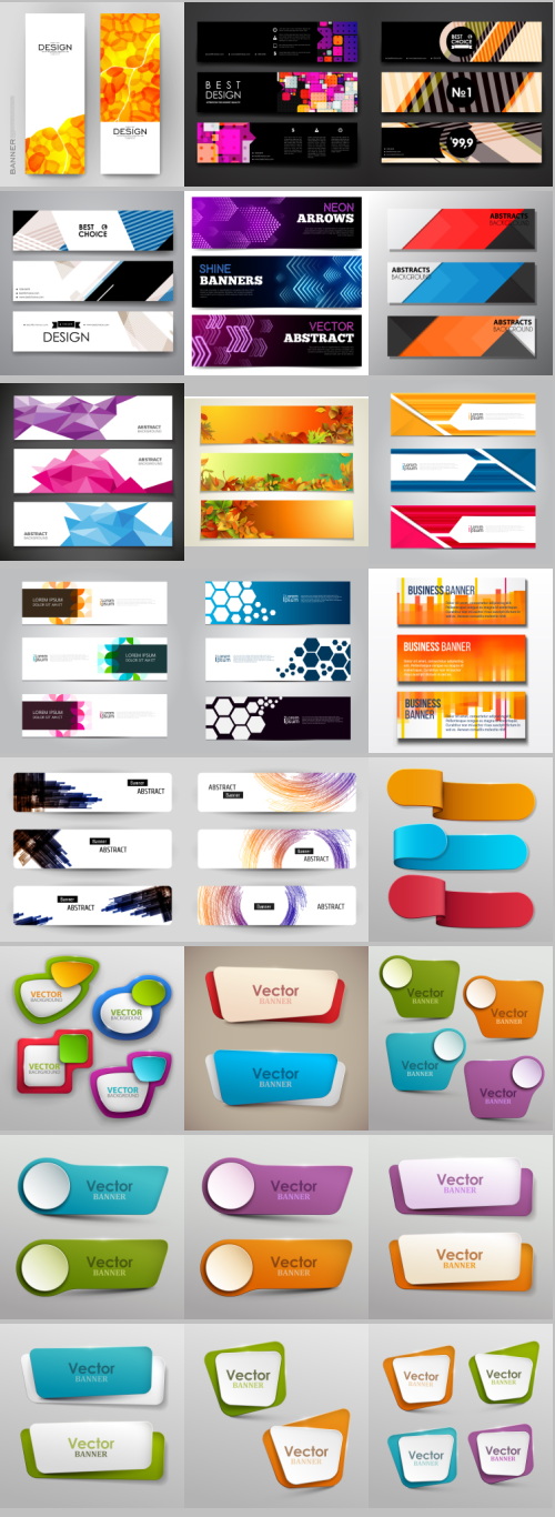 Abstract Banners & Headers #5, 100xEPS