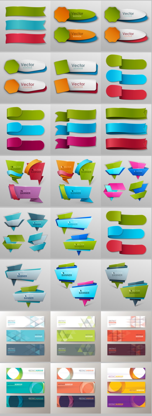 Abstract Banners & Headers #5, 100xEPS