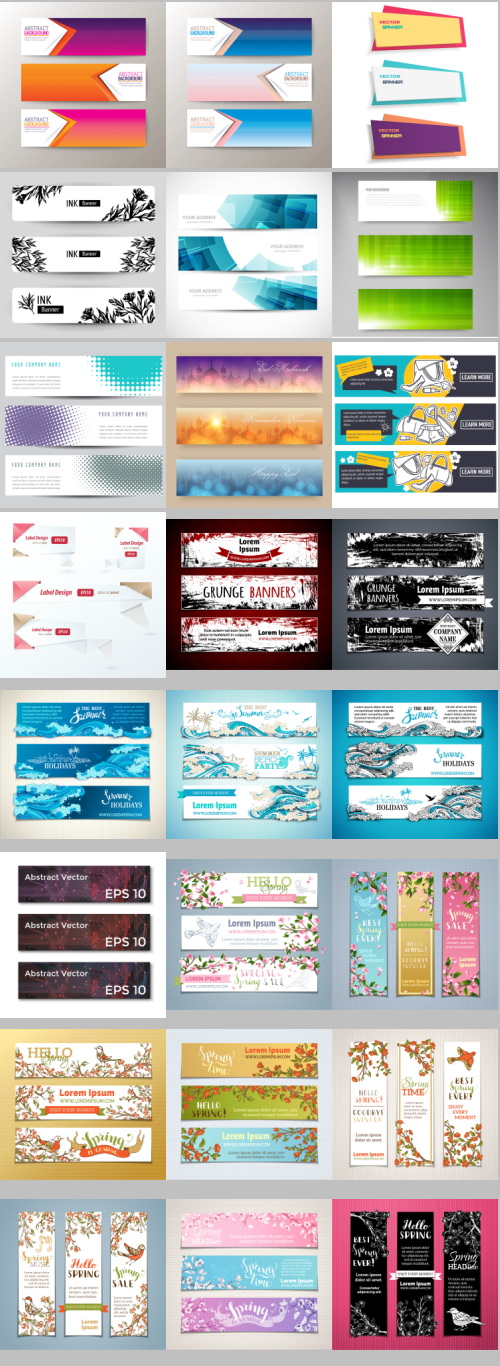 Abstract Banners & Headers #5, 100xEPS