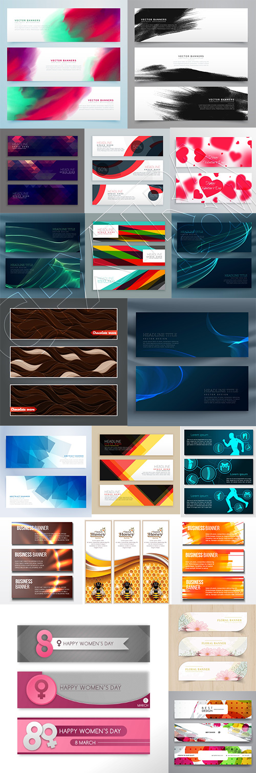 Abstract Banners & Headers #6, 88xEPS