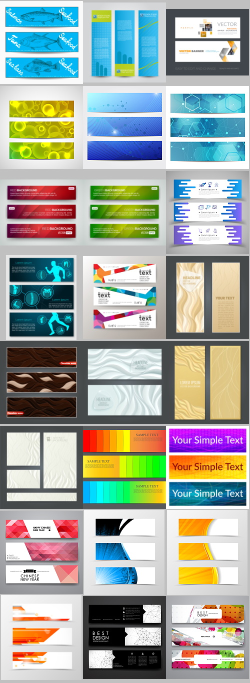 Abstract Banners & Headers #6, 88xEPS