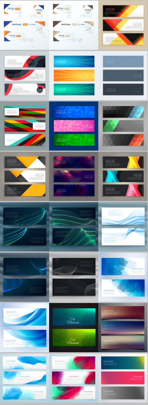 Abstract Banners & Headers #6, 88xEPS