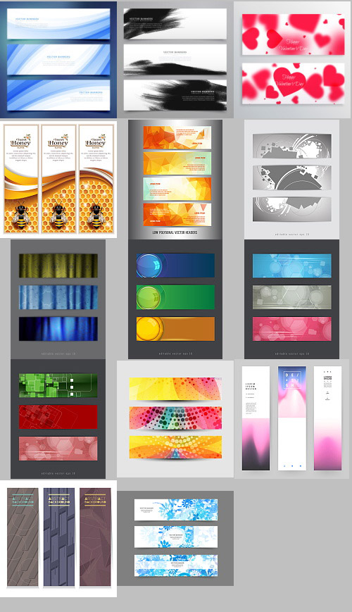 Abstract Banners & Headers #6, 88xEPS
