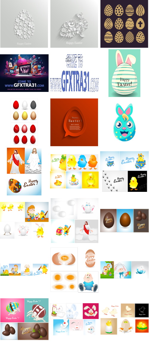 Happy Easter Bundle 175xEPS