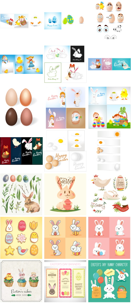 Happy Easter Bundle 175xEPS