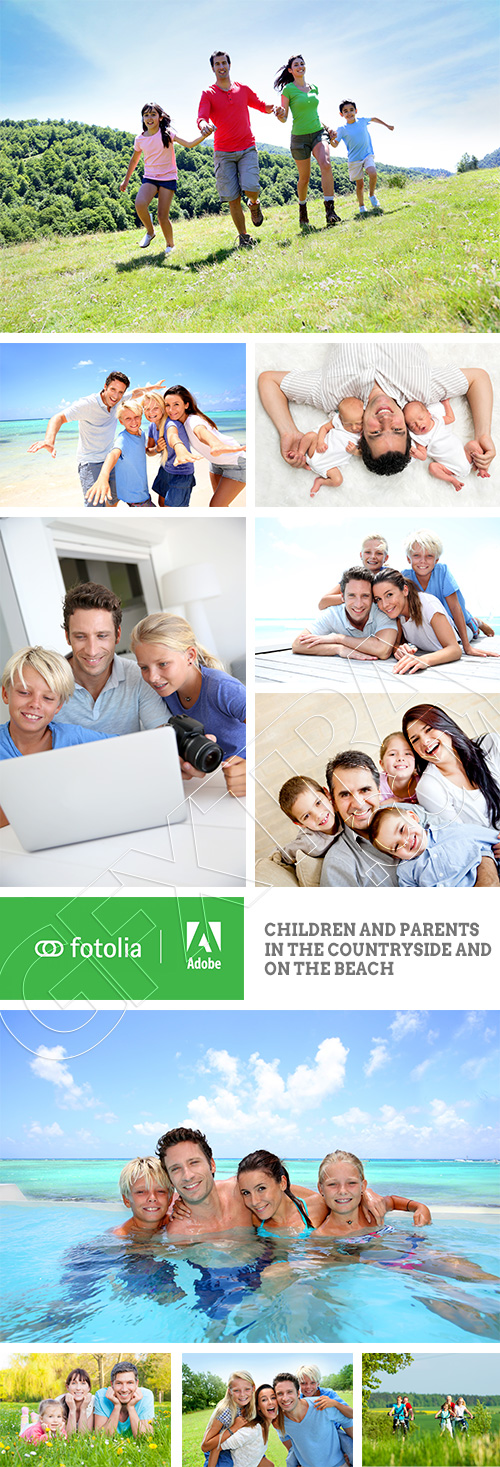 Children & Parents in the Countryside & on the Beach 25xJPG