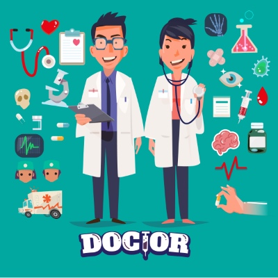 Funny Cartoon People and Characters of Different Profession 25xEPS