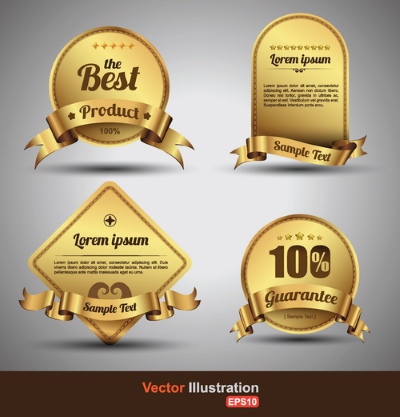 Different Gold Design Elements 25xEPS