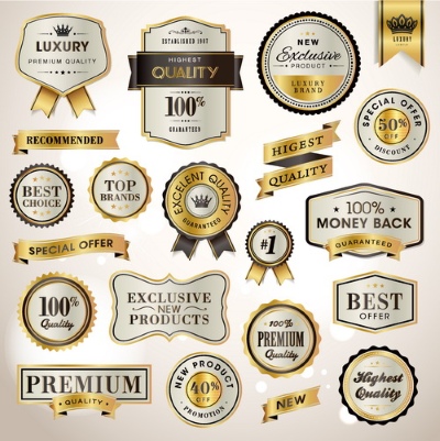 Different Gold Design Elements 25xEPS