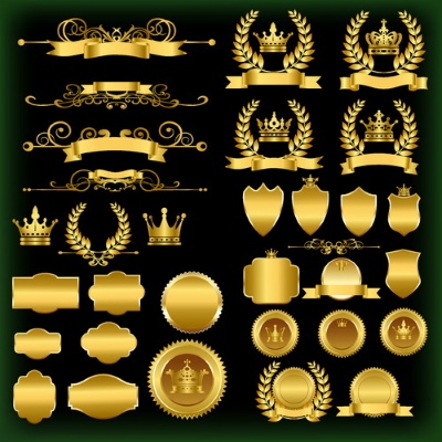 Different Gold Design Elements 25xEPS