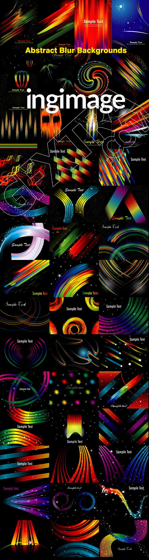 IngImage - Colorful Abstract Backgrounds 46xEPS