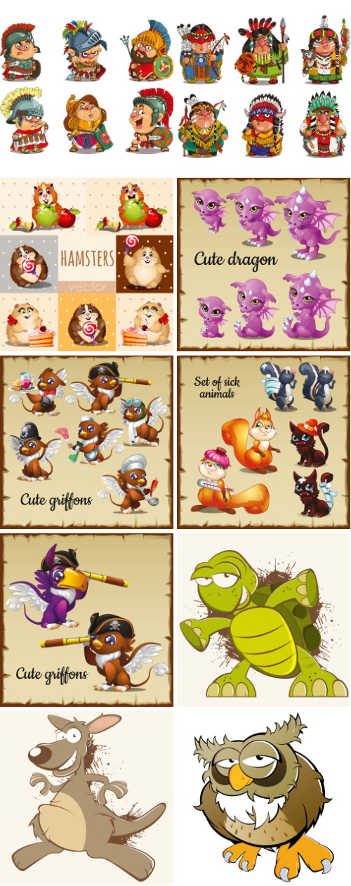Mix Cartoon Illustration #3, 22xEPS Mix Cartoon Illustration #3, 22xEPS