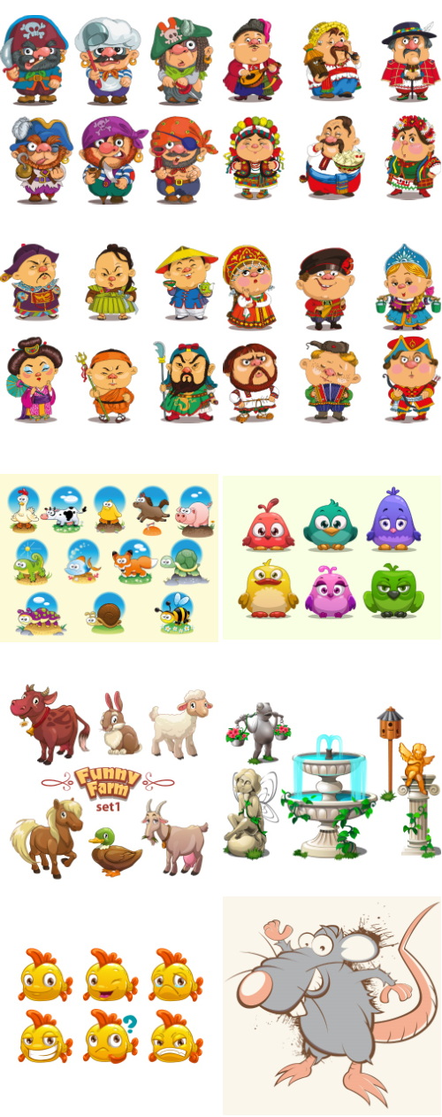 Mix Cartoon Illustration #4, 23xEPS Mix Cartoon Illustration #4, 23xEPS