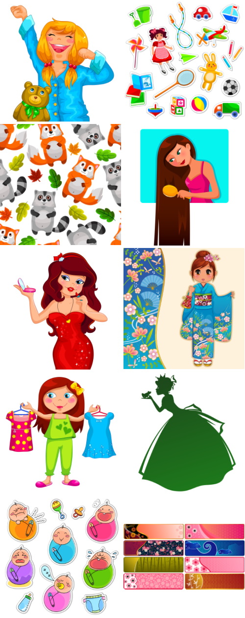 Mix Cartoon Illustration #6, 50xEPS