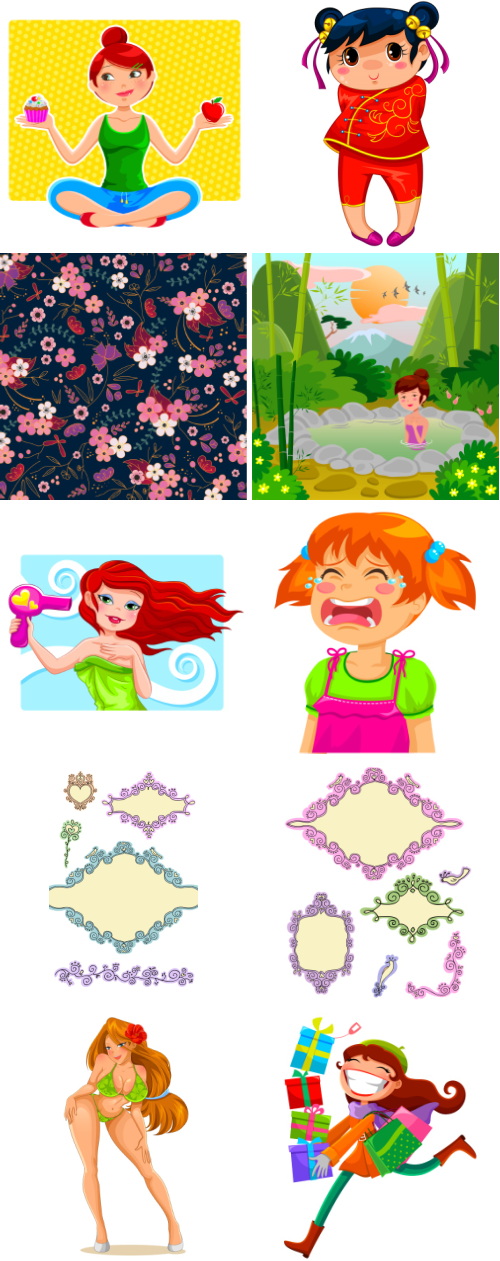 Mix Cartoon Illustration #6, 50xEPS