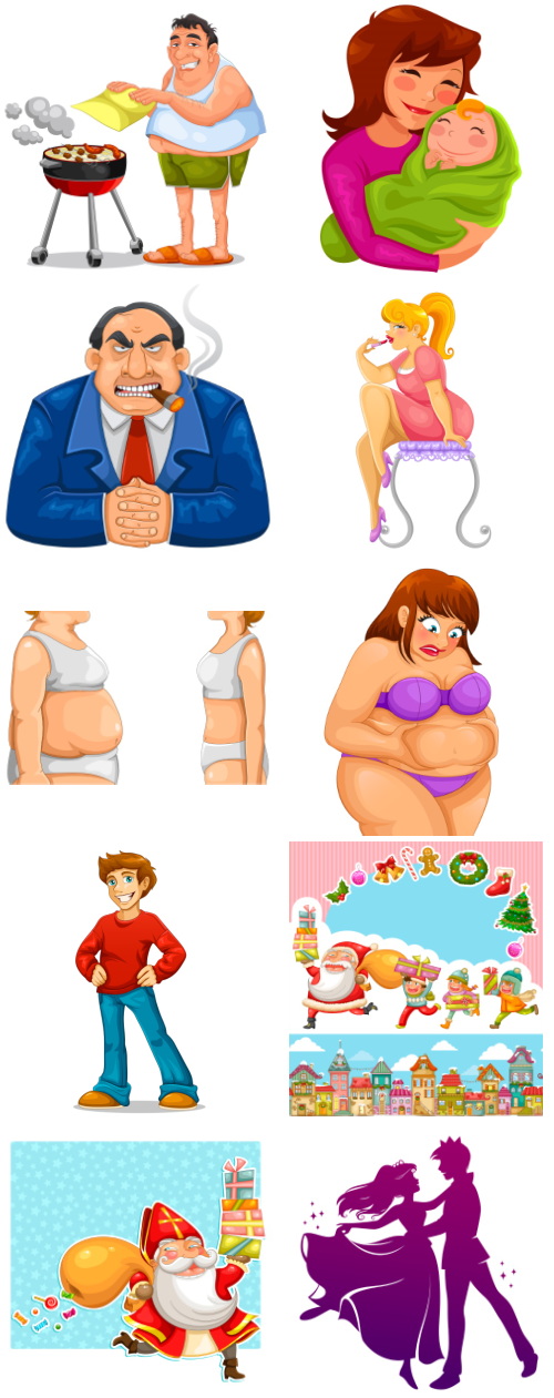 Mix Cartoon Illustration #6, 50xEPS