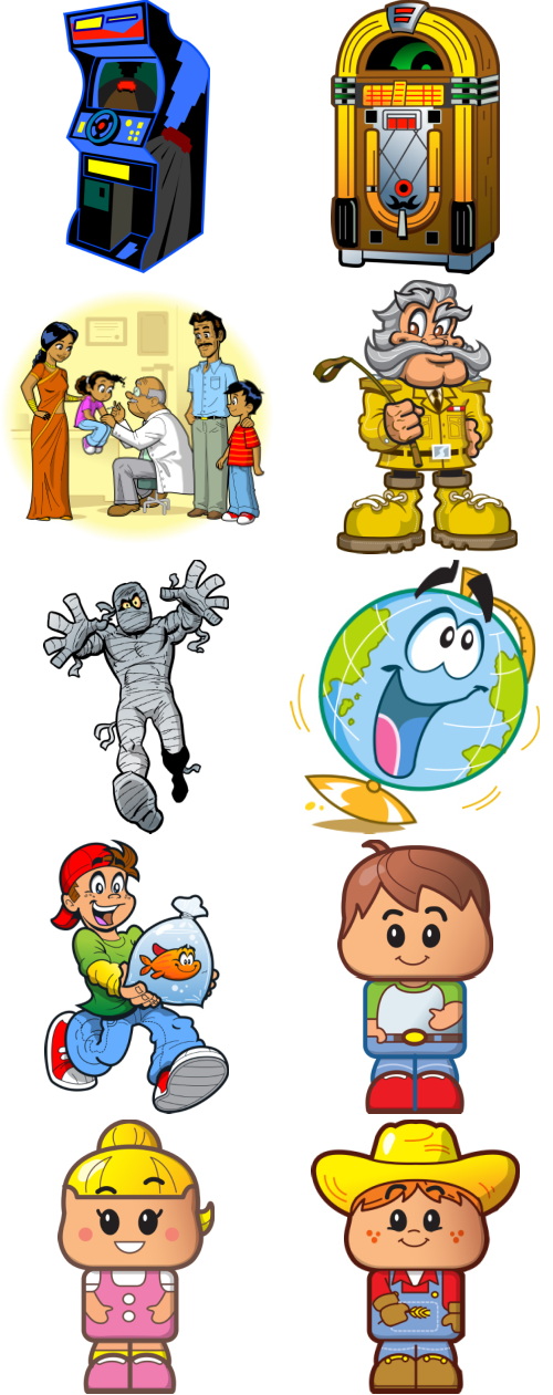 Mix Cartoon Illustration #8, 44xEPS