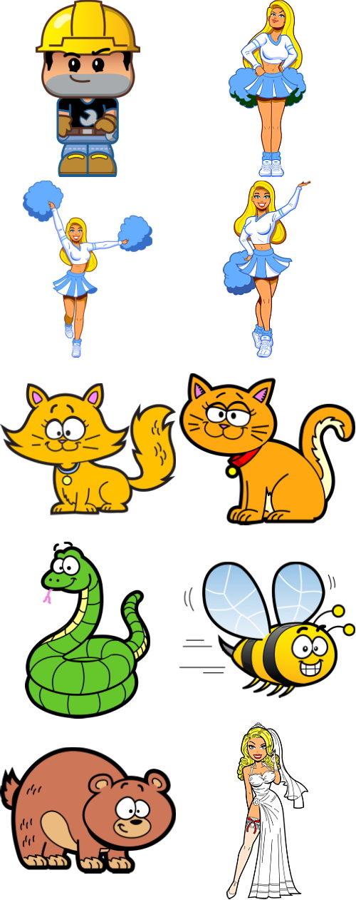 Mix Cartoon Illustration #8, 44xEPS