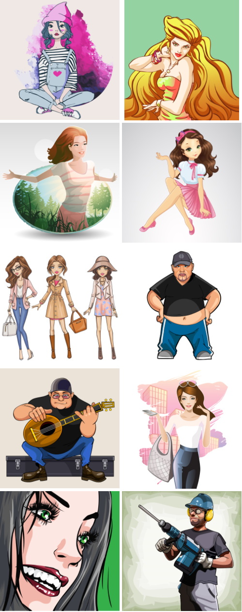 Mix Cartoon Illustration #12, 25xEPS