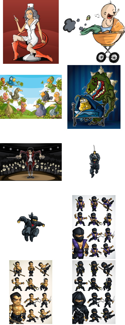 Mix Cartoon Illustration #13A, 50xEPS