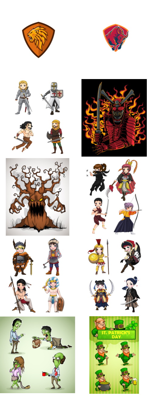 Mix Cartoon Illustration #13A, 50xEPS