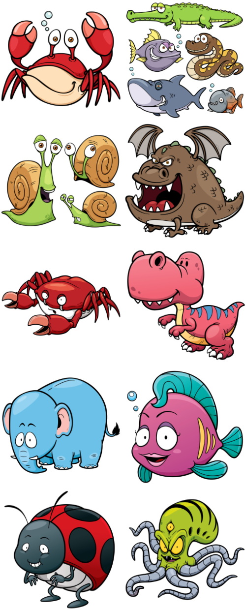 Mix Cartoon Illustration #15, 25xEPS