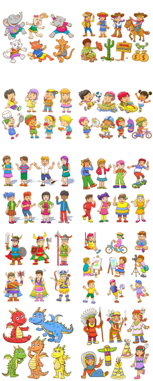 Mix Cartoon Illustration #16, 25xEPS