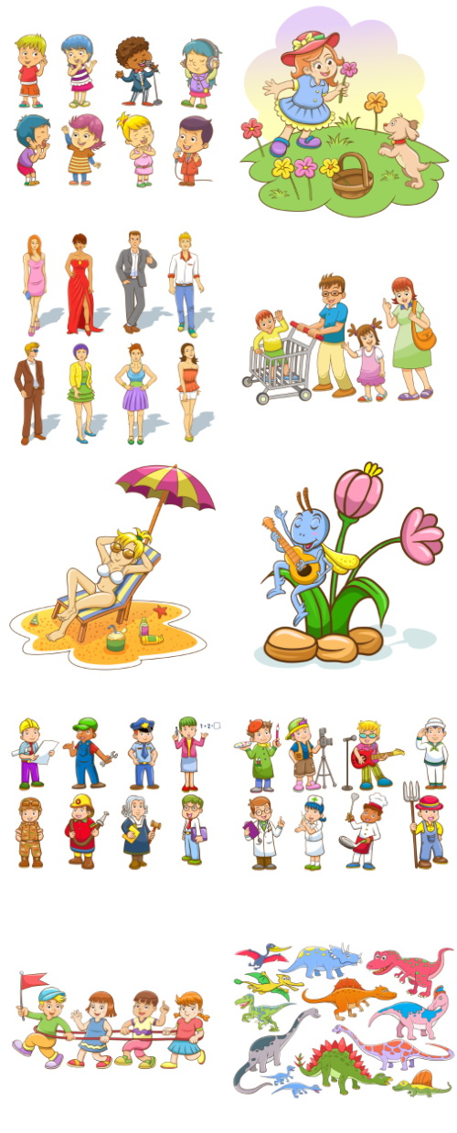Mix Cartoon Illustration #16, 25xEPS