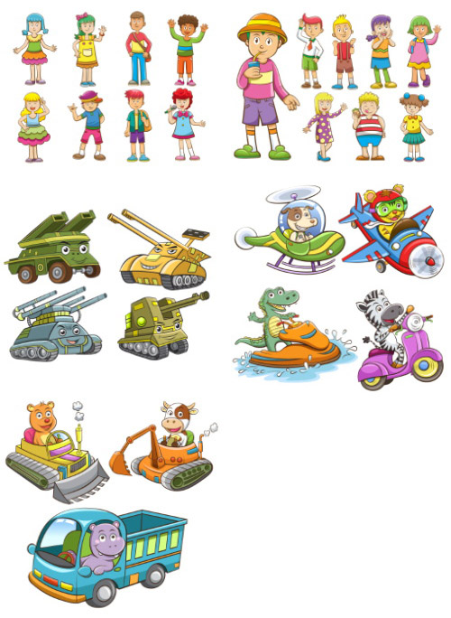 Mix Cartoon Illustration #16, 25xEPS