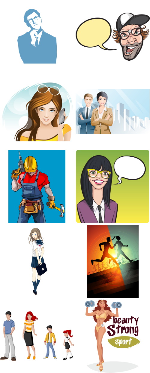 Mix Cartoon Illustration #18, 25xEPS